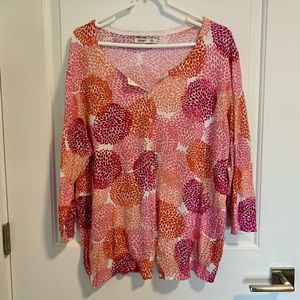 Old Navy Thin Cardigan- Pink Burst Pattern- XXL